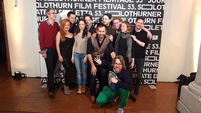 Premiere von STRANGERS in Solothurn mit Olivier Zobrist, Wanda Wylowa, Nikolai Bosshardt, Lorenz Suter, Robert Baranowski, Nicolas Batthyany, Jasper Granderath, Stefan Künzler, Bigna Tomschin und Tomas Korber 2018