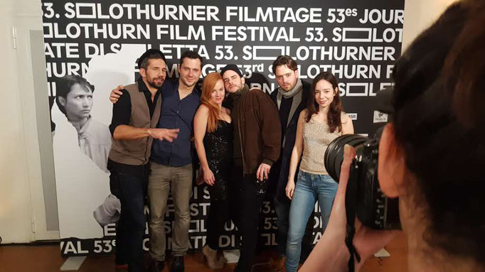 Premiere von STRANGERS in Solothurn mit Robert Baranowski, Nikolai Bosshardt, Wanda Wylowa, Nicolas Batthyany und Lorenz Suter 2018