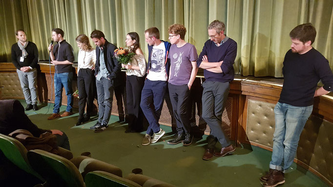 Premiere von STRANGERS in Hof mit Lorenz Suter, Bigna Tomschin, Nicolas Batthyany, Roger Wolfer, Jasper Granderath, Olivier Zobrist und Tomas Korber 2017
