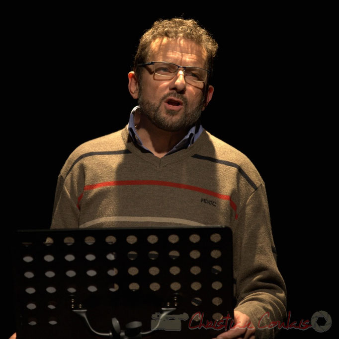 Hubert Chaperon, metteur-en-scène et comédien, lit "le départ", Cénac, Gironde. 5 décembre 2014