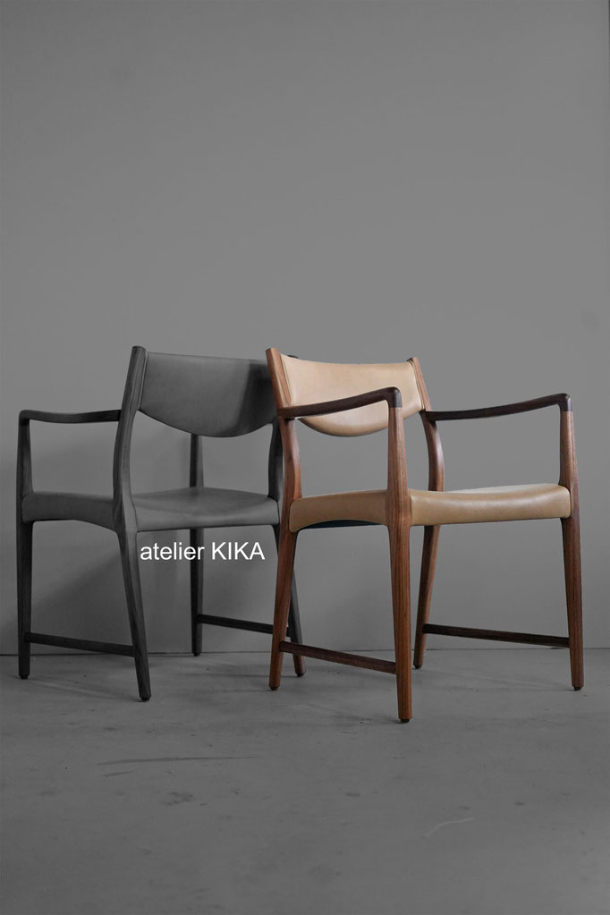 atelier KIKA 様　ご依頼　座背　革張り