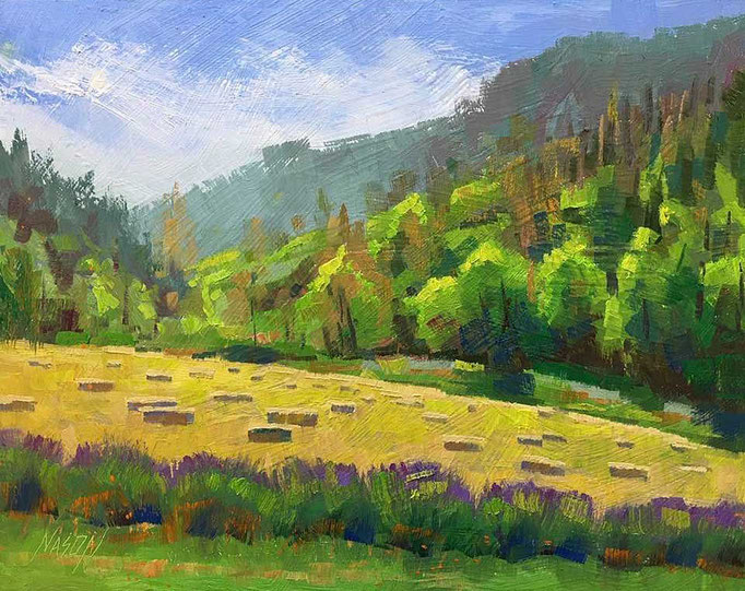 "Kristopherson Farm Harvest" • Oil on board • 11" x 14"