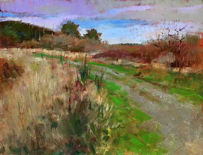 "The Road Less Traveled" • Oil on board • 11" x 14"