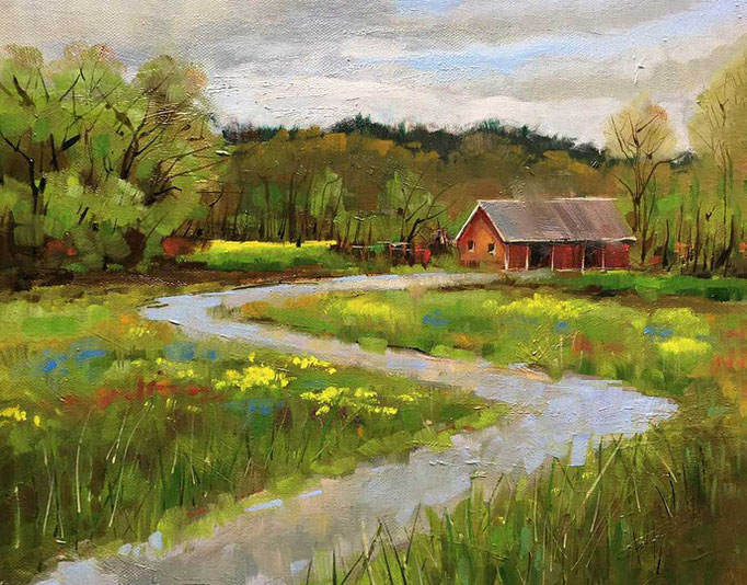 "Spring Passage" • Oil on board • 11" x 14"