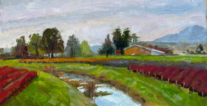 "Blueberry Fields Forever" • Oil on board • 6" x 11"