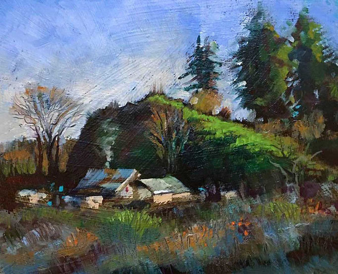 "Morning Fire" • Oil on board • 8" x 10"
