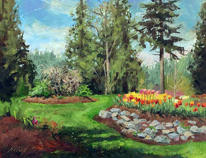 "Spring Tulips" • Oil on board • 11" x 14"