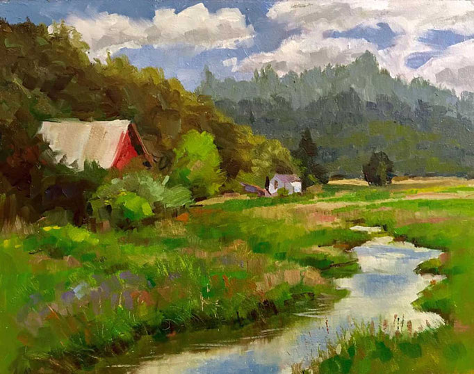 "Silvana Homestead" • Oil on board • 11" x 14"