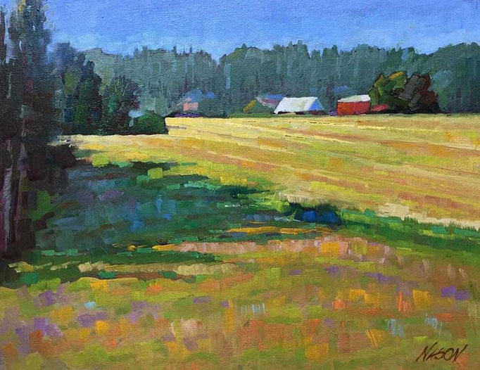 "Warm Sun, Cool Shadows" • Oil on board • 11" x 14"