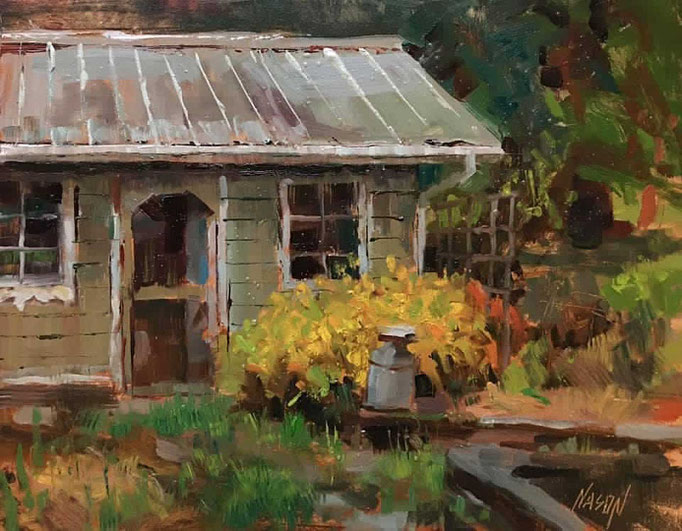 "No Trespassing" • Oil on board • 11" x 14"