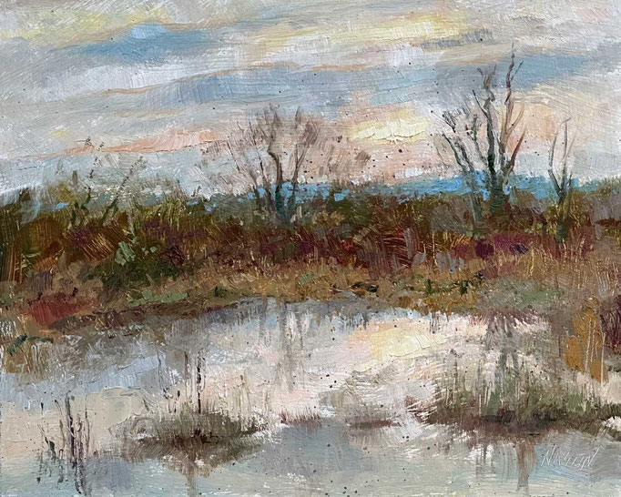 "Stillness in the Mire" • Oil on board • 8" x 10"