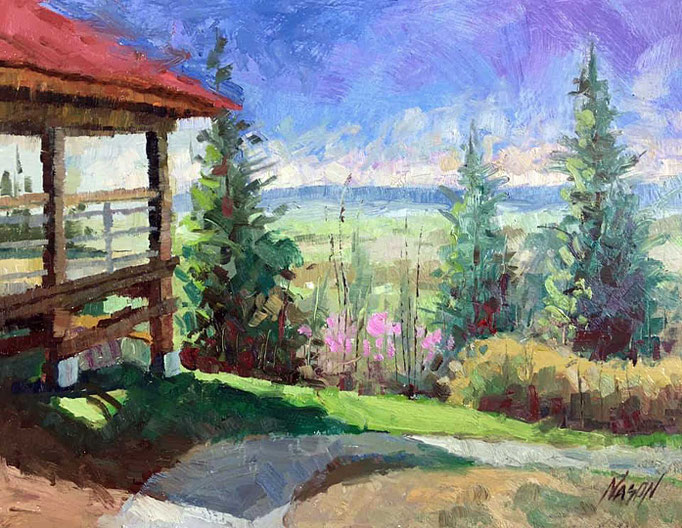 "Little Mountain Park" • Oil on board • 14" x 11"