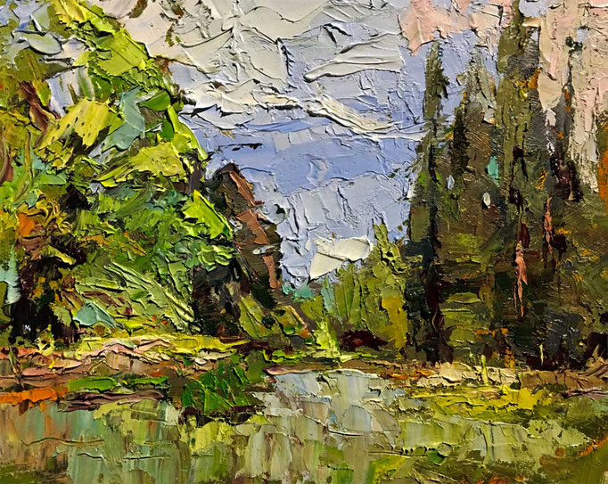 "After the Rain" • Oil on board • 8.5" 11"