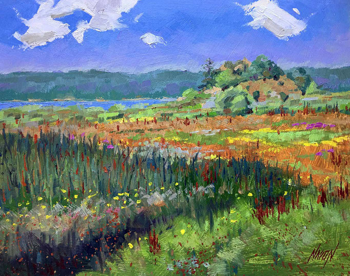 "Craft Island Vista" • Oil on board • 11" x 14"