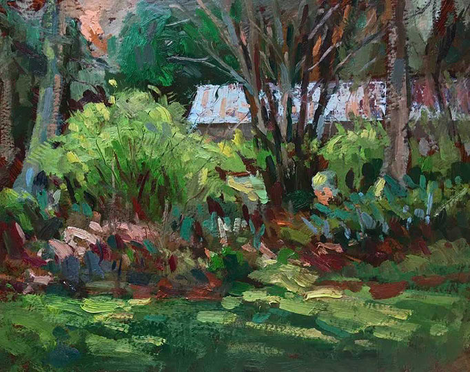 "To the Secret Garden" • Oil on board • 11" x 14"