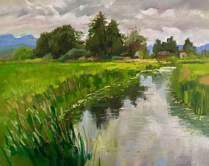 "Hat Ditch" • Oil on board • 11" x 14"
