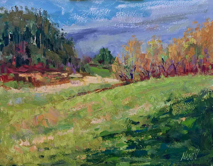 "Mount Vernon Backroads" • Oil on board • 11" x 14"