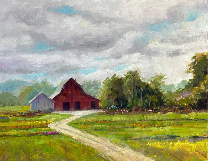 "Hedlin's Family Farm" • Oil on board • 11" x 14"