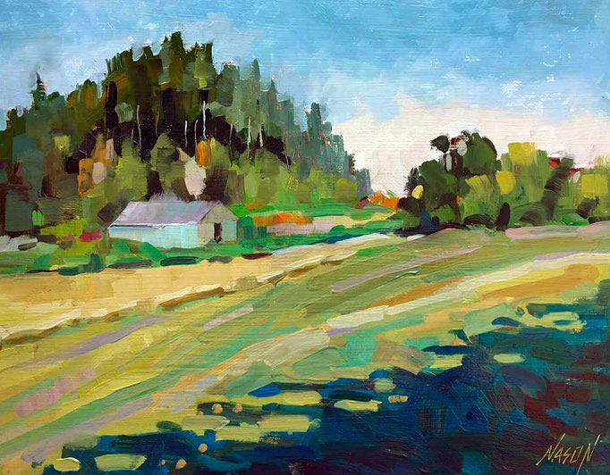 "Mid Morning Sun" • Oil on board • 11" x 14"