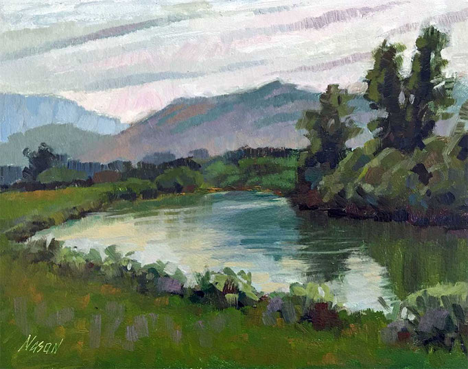 "River's Edge" • Oil on board • 11" x 14"