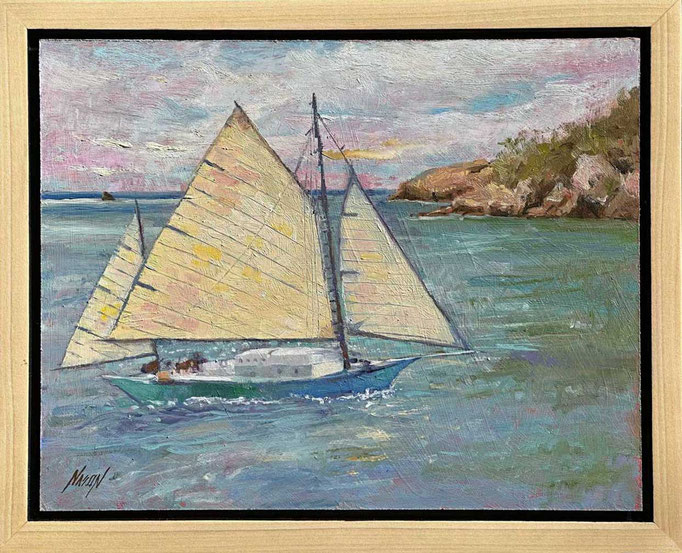 "Sailing the Salish Sea" • Oil on board • 11" x 14"