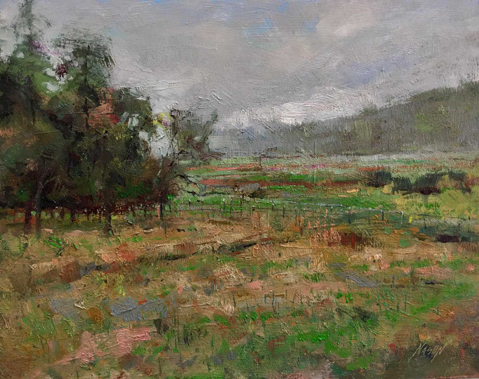 "Gray Morning" • Oil on board • 11" x 14"