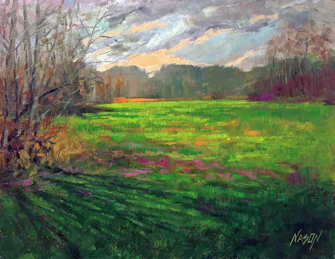 "Last Sun" • Oil on board • 11" x 14"