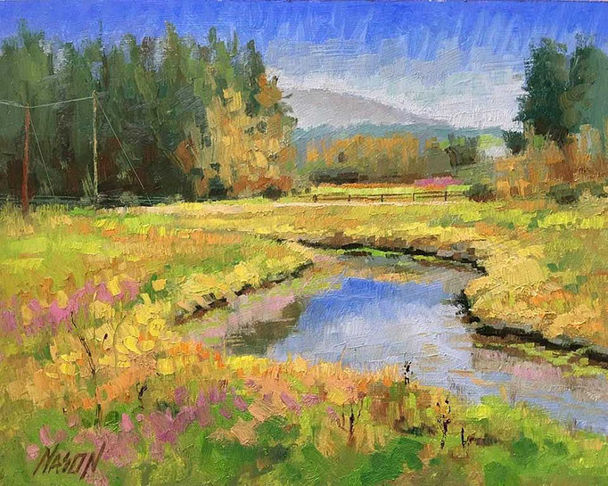 "Where's My Fishing Pole" • Oil on board • 11" x 14"