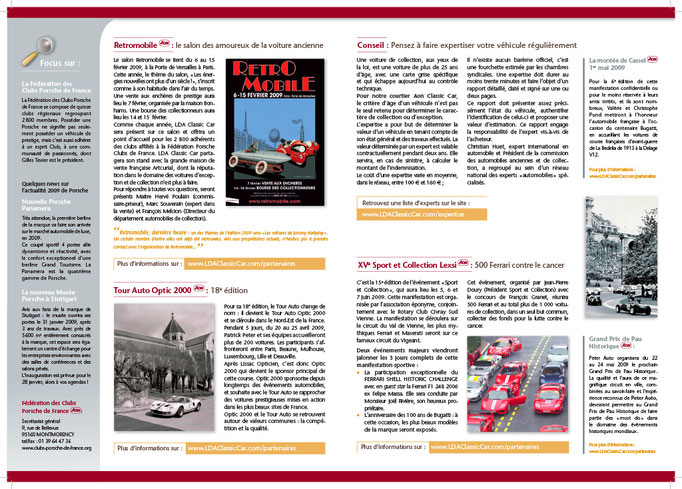 NEWS LETTER, Classic Car, 4 pages, Intérieur