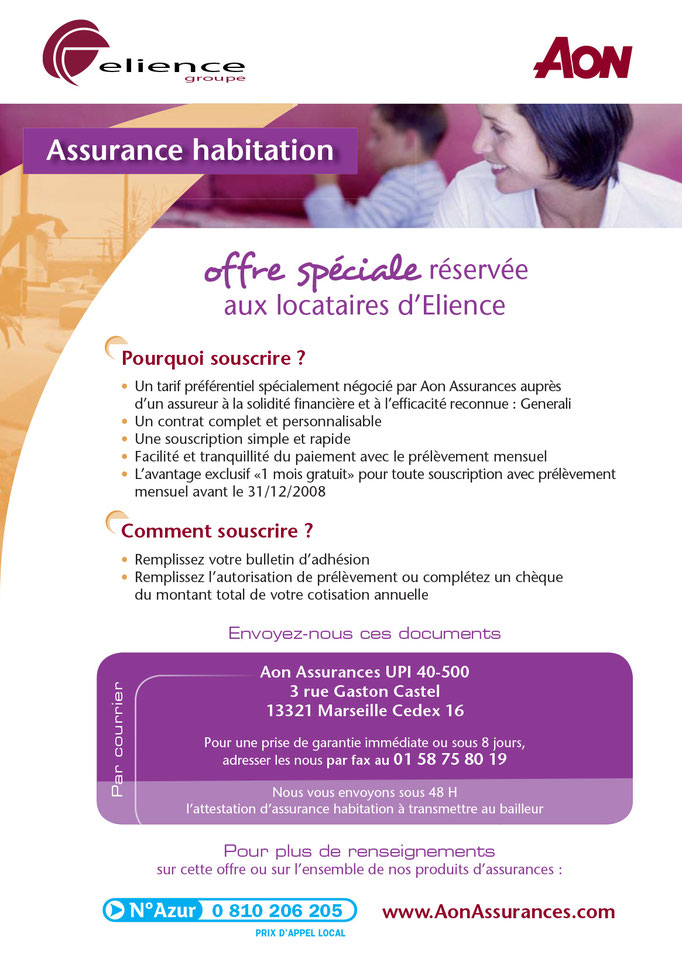 FLYER, Groupe Aon France, Recto