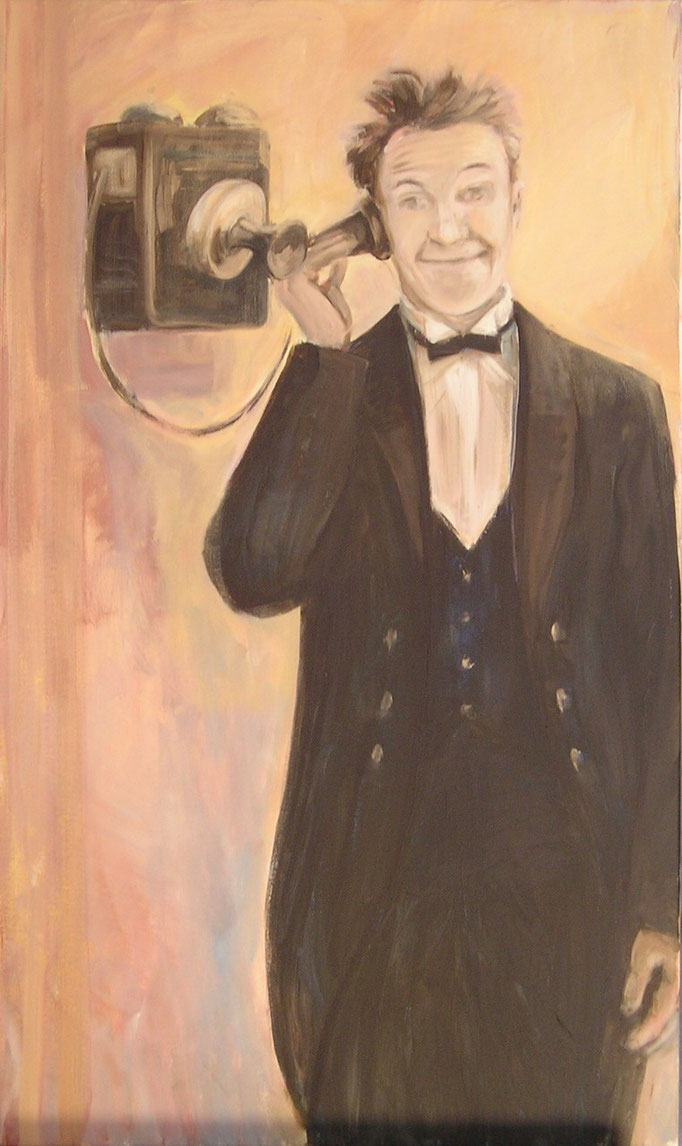 Butler-Triptychon, rechts, 2004, Acryl auf Leinwand, 100x80