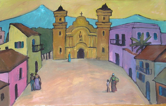 Sehnsuchtsbilder Karibik, 2007, Acryl auf Pappe 40x60