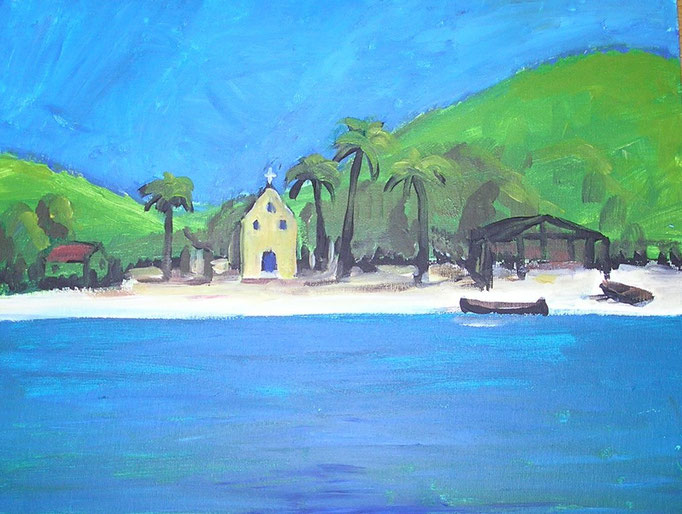 Sehnsuchtsbilder Karibik, 2007, Acryl auf Pappe 40x60