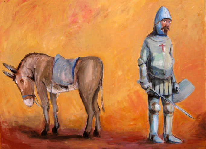 Ritter, 2010, Acryl auf Pappe 60x80