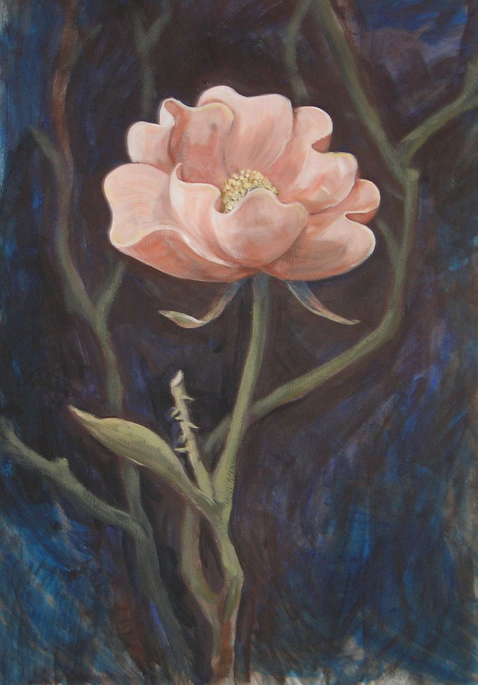 Böse Blumen für einen Tatort 3, 2005, Acryl auf Pappe 80x100