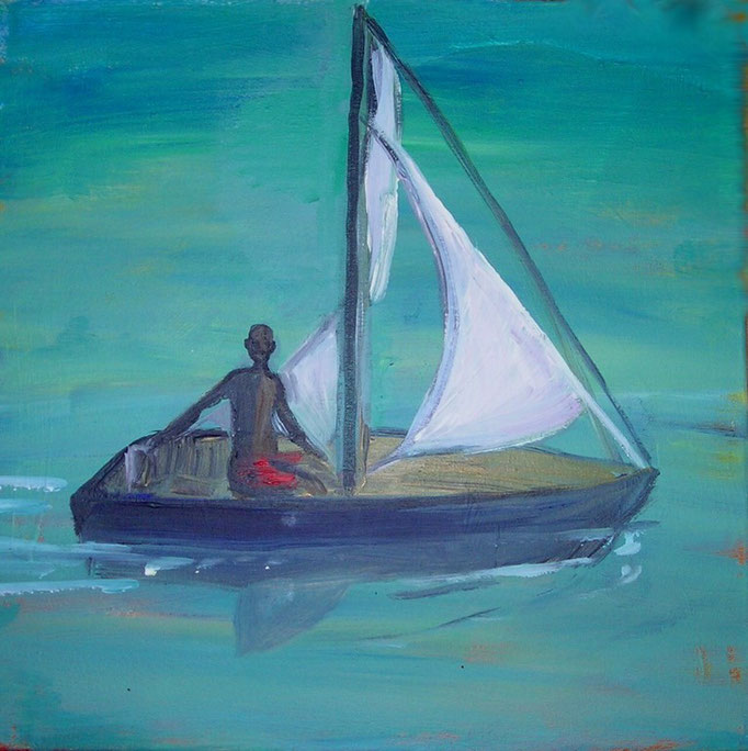 Sehnsuchtsbilder Karibik, 2007, Acryl auf Holz 30x40