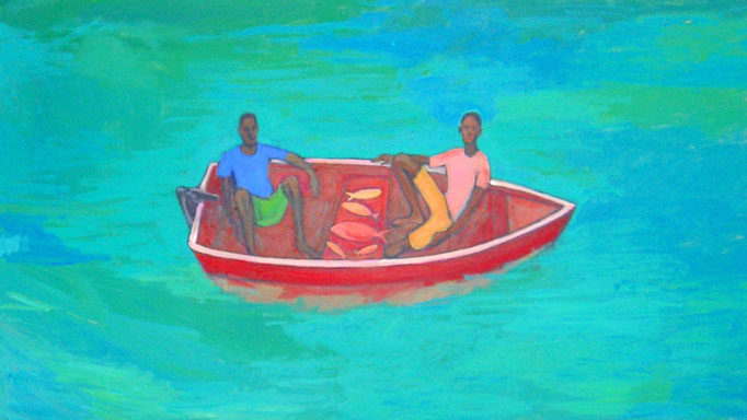 Sehnsuchtsbilder Karibik, 2007, Acryl auf Pappe 60x90