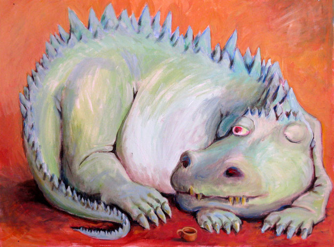 Drache, 2010, Acryl auf Pappe 60x80