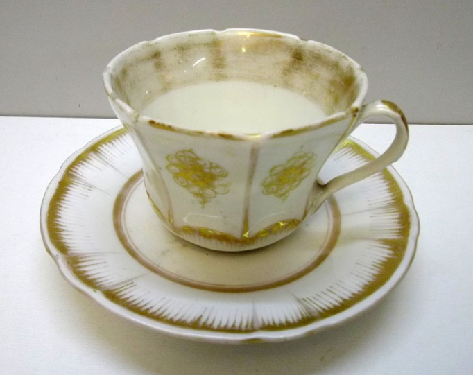 3501/Tasse ~ 1900, handgemalt, H 7 cm, EUR 21,-