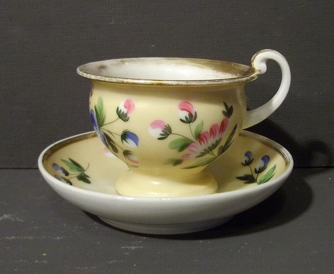 4365/ Schmucktasse ~1830, Biedermeier, handgemalt, ohne Marke, Tasse H 7cm, EUR 42,-