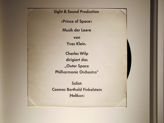 Charles Wilp/Yves Klein "Musik der Leere", LP  von 1959