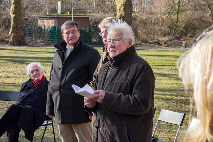 von vorne: Prof. Dr. Manfred Schneckenburger, Bürgermeister Franz-Josef Britz, KaM-Vorsitzender Dr. Volker Wagenitz