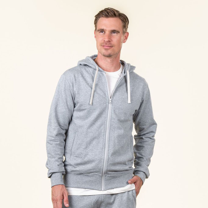 63741 Kapuzenjacke grau melange living crafts