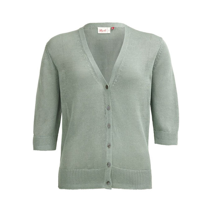 2613023_Strickjacke Kurzarm, salbei People Wear Organic