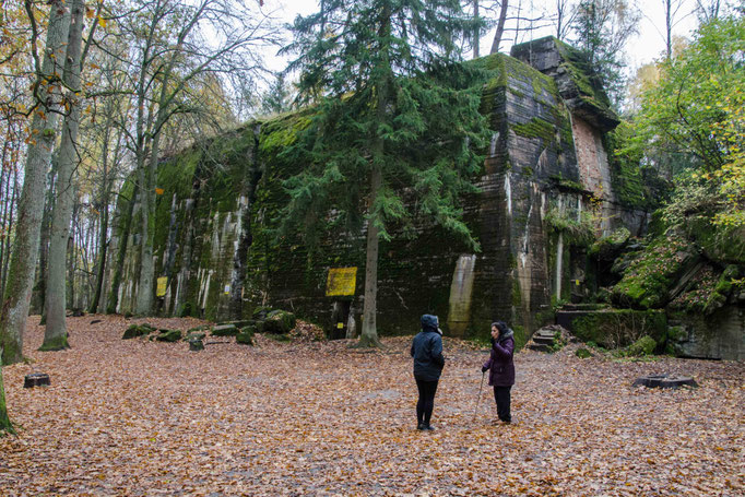 Die alte Dame erklärt uns genau wo wer gewohnt und gearbeitet hat. Hier nochmal der zerstörte Bunker von Adolf Hiteler.