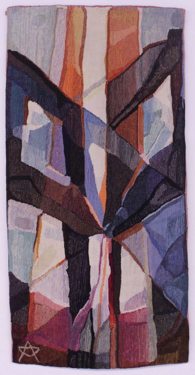 Fritz Riedl, Composición recta II, 1994,  170 x 85 cm