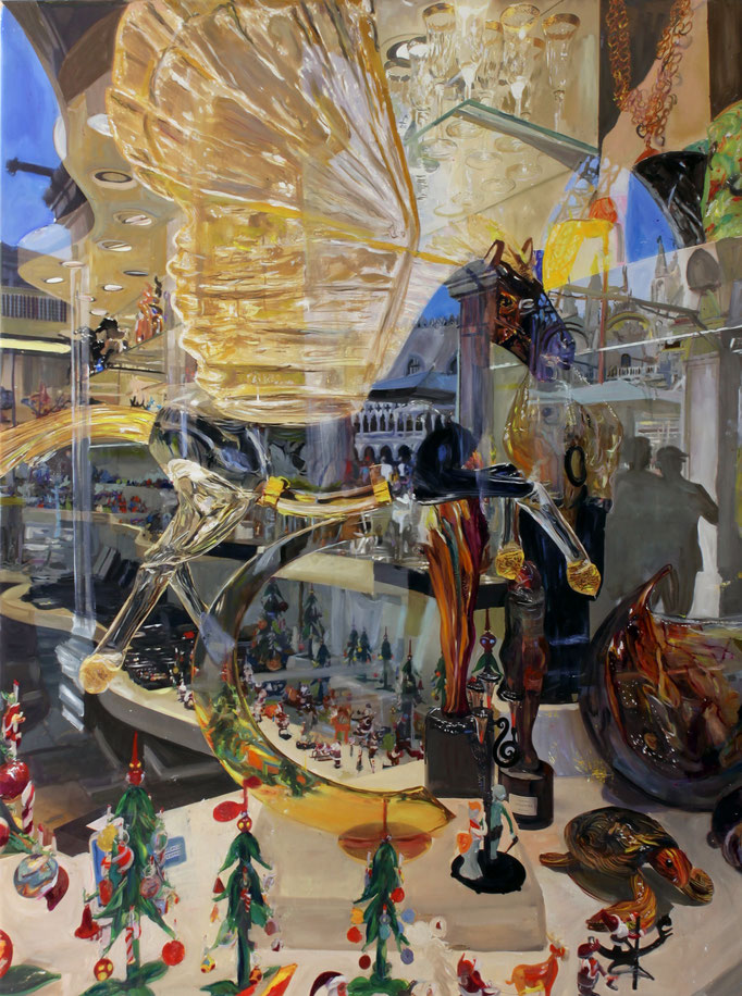 Christa Mayrhofer, "Spiegelung", Öl auf Leinwan, auf Anfrage