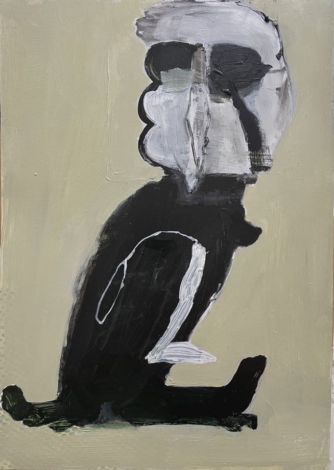 du bist gefeuert Öl,Acryl,Tusche auf synthetischem Papier 42x29,7cm