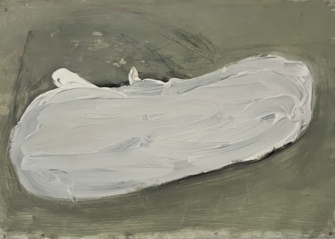 Plastered Over  Öl,Acryl auf synthetischem Papier  29,7x42cm