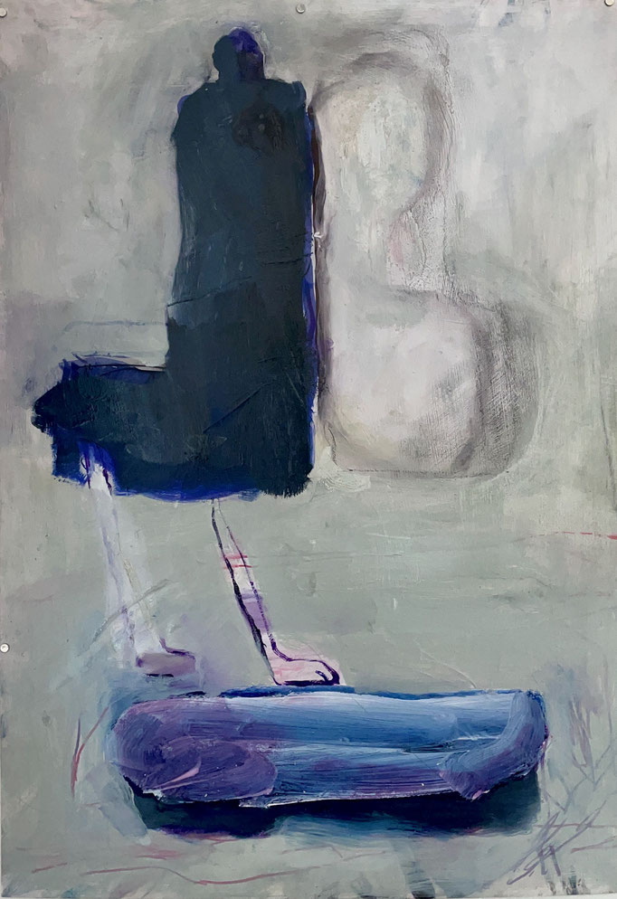 Tschiep  Öl,Acryl auf synthetischem Papier  42x29,7cm